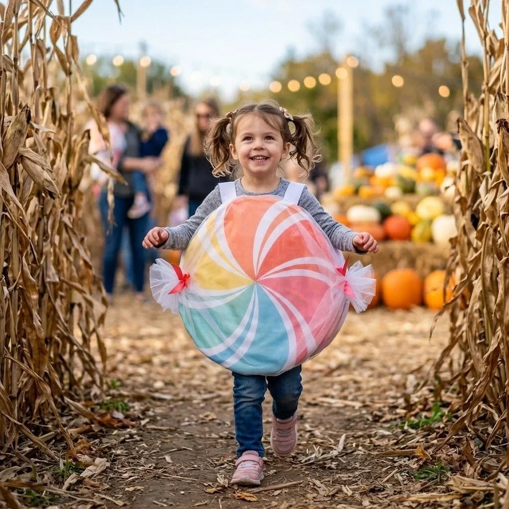 Target Kids Candy Halloween Costume Swirl Lollipop Wrapped Sweet One Size